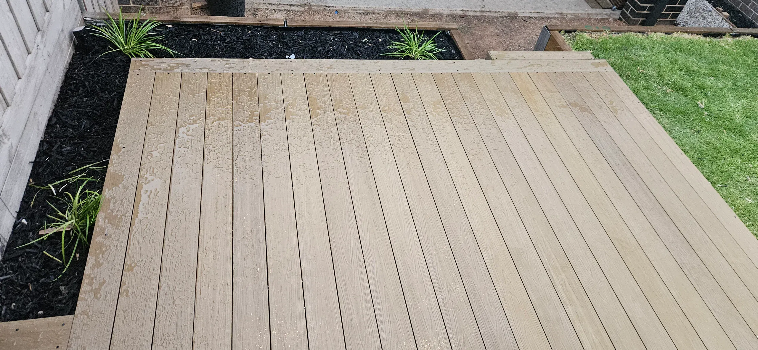 Cranbourne composite decking — framing through to finished boards