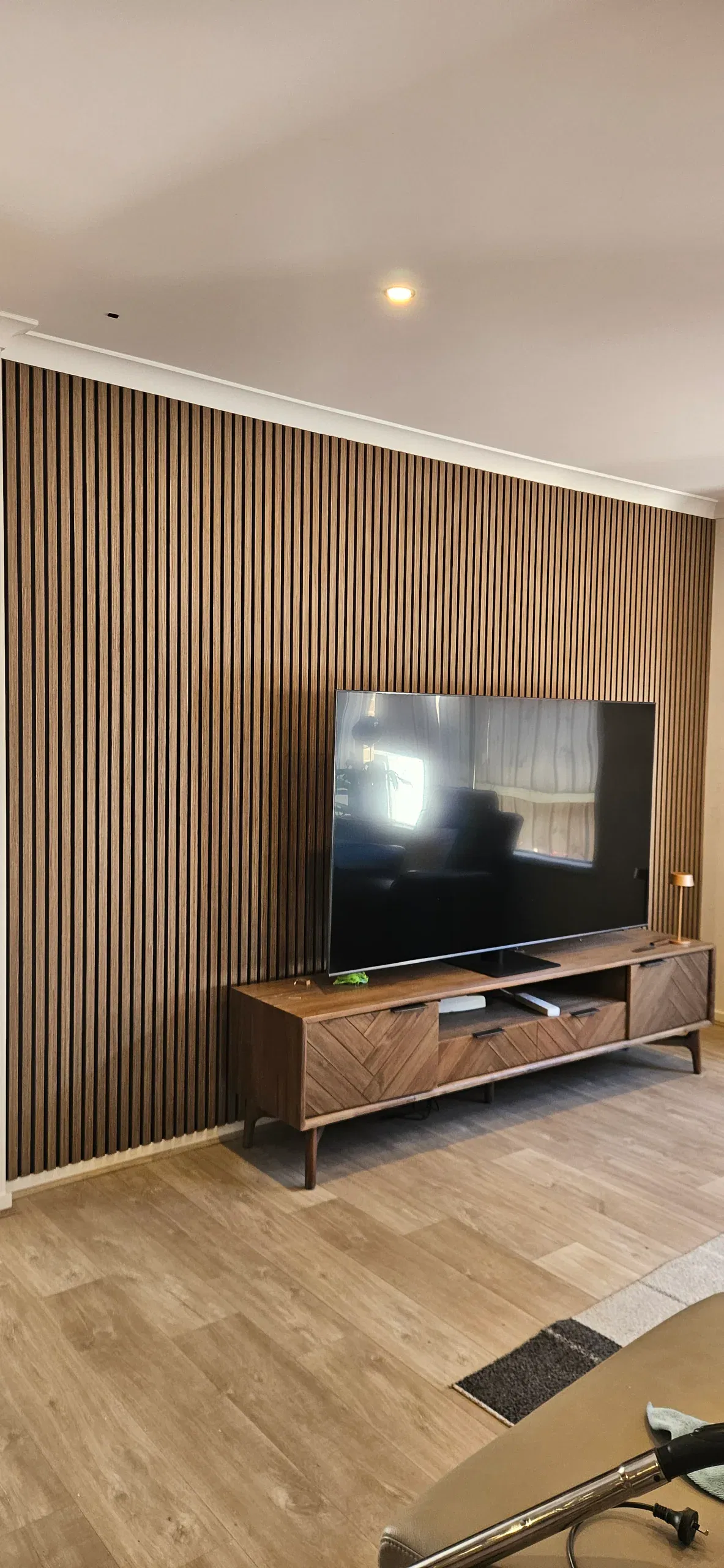 Interior feature wall cladding in a Cranbourne home