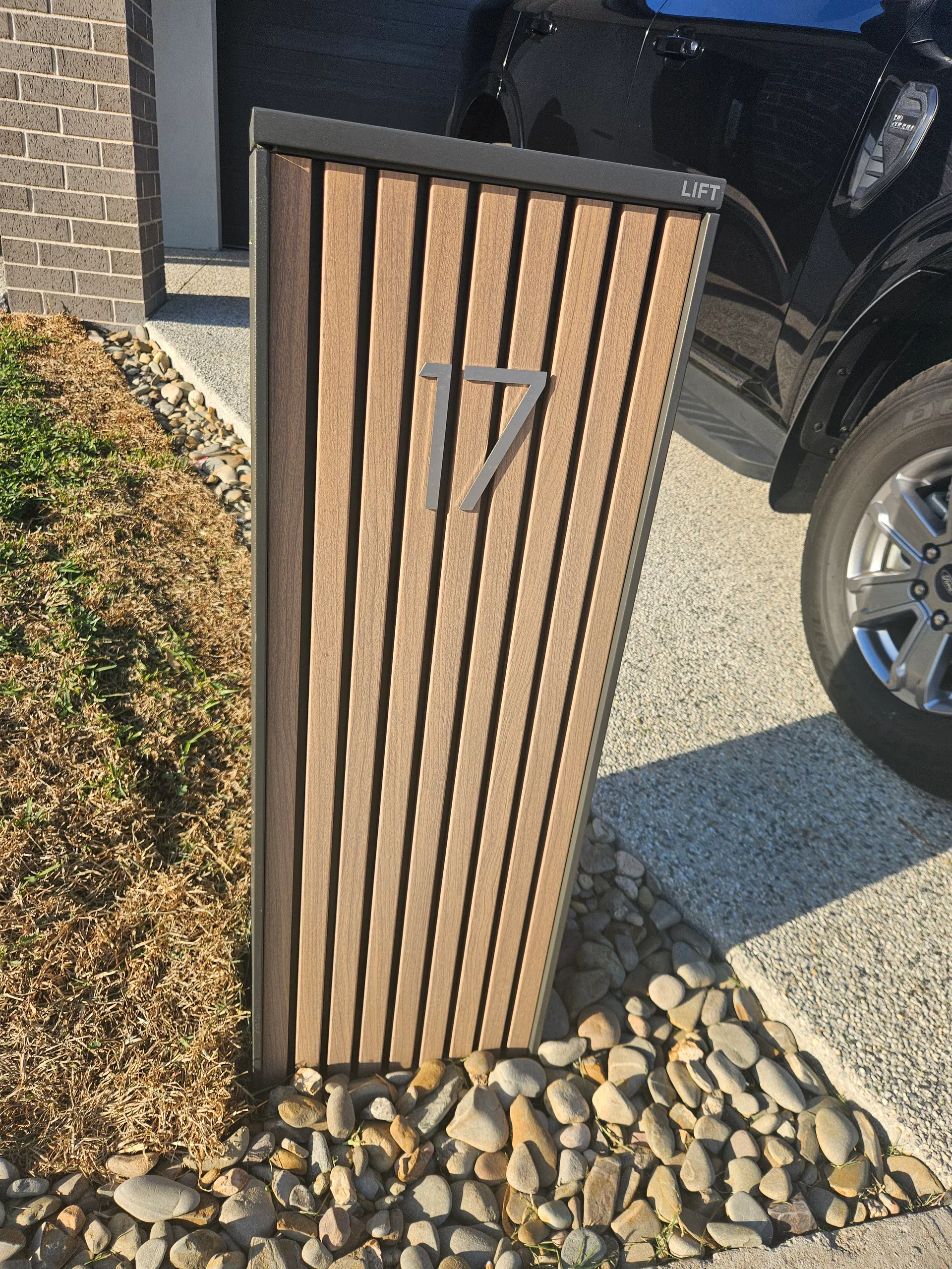 Contemporary letterbox installation