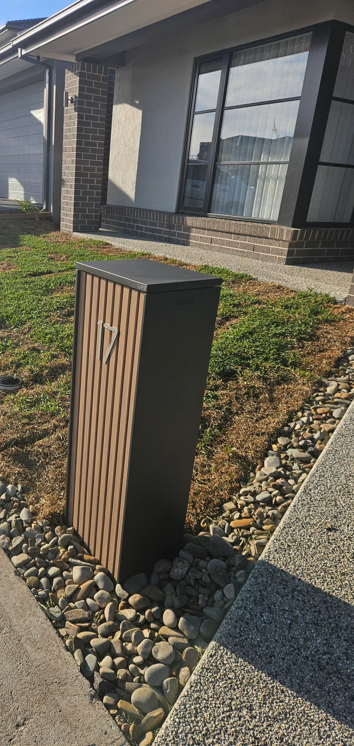 Contemporary letterbox installation