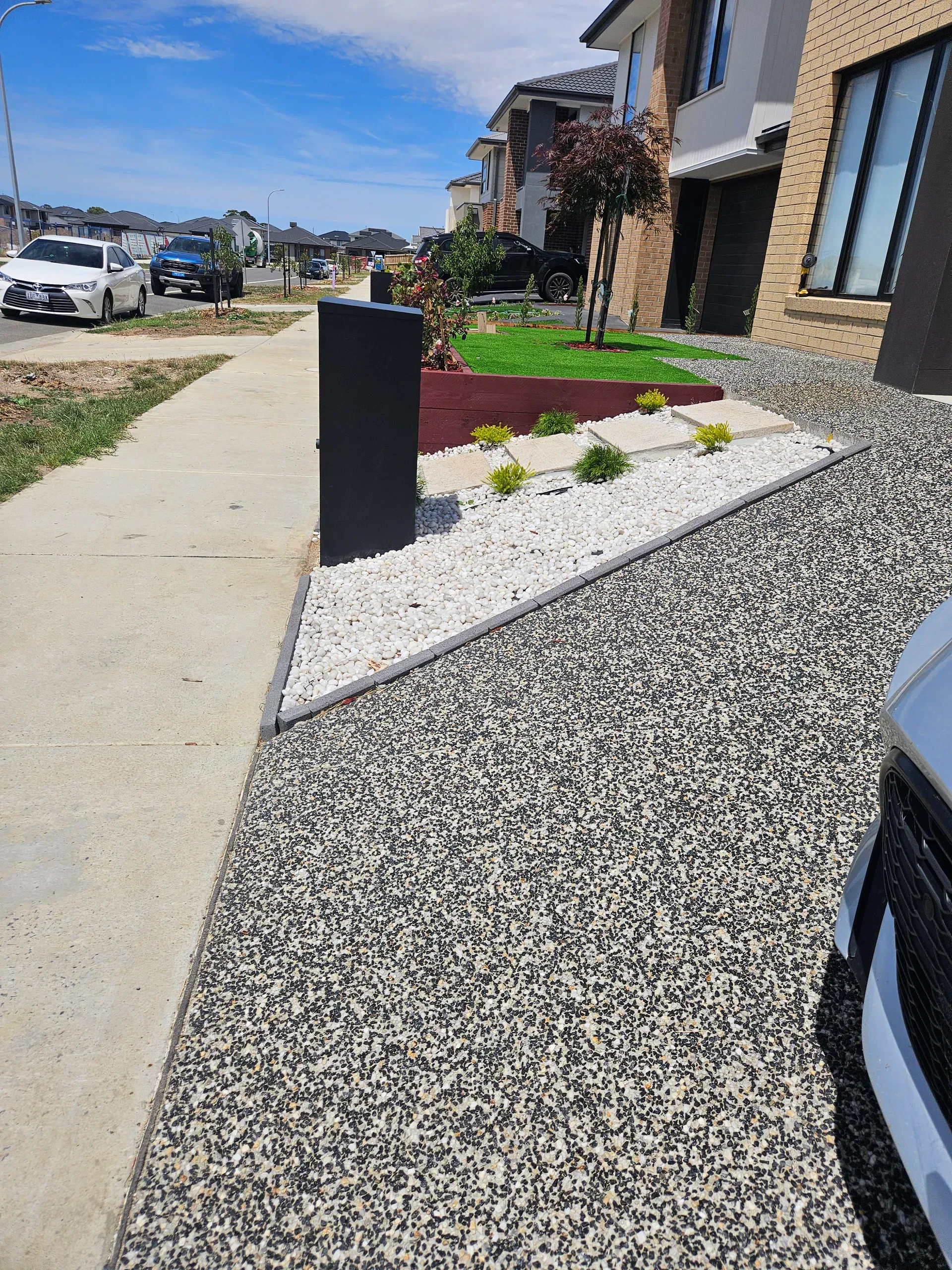 Contemporary letterbox installation