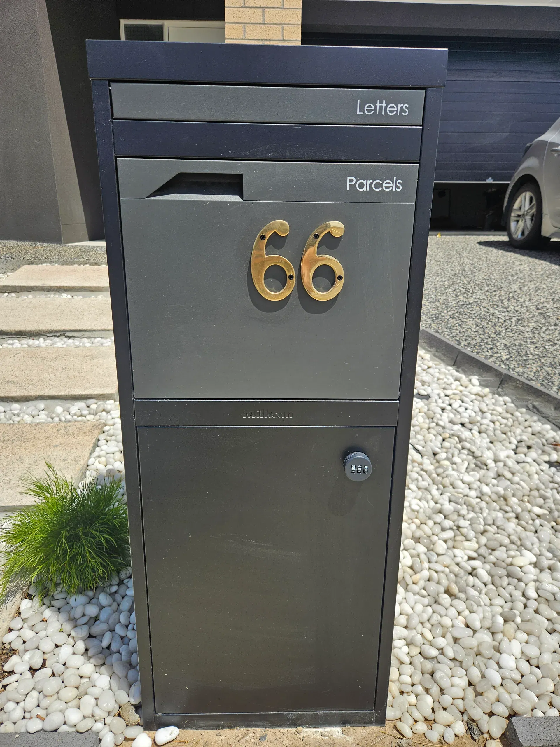 Contemporary letterbox installation