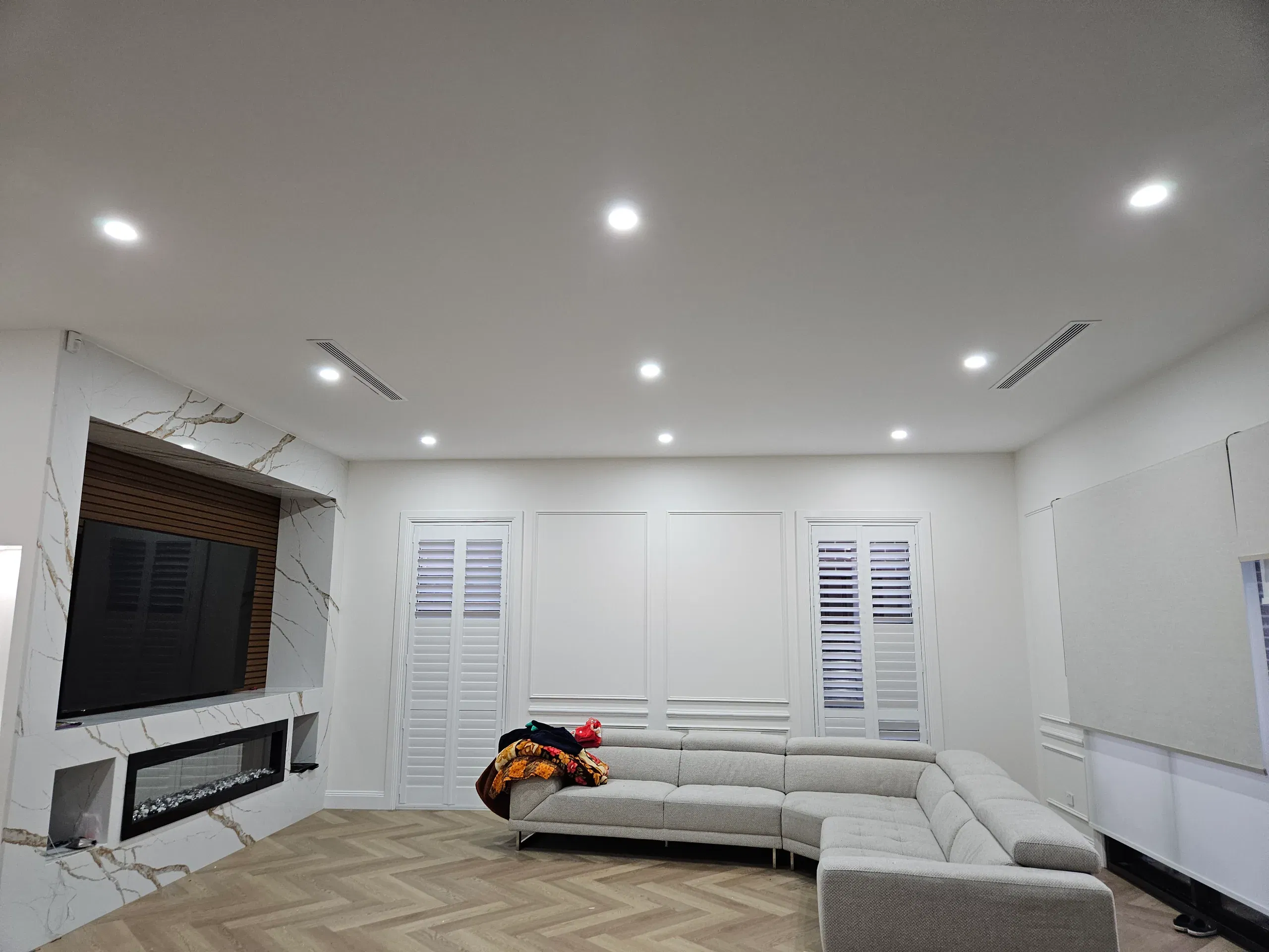 Custom plantation shutters fitted throughout the home