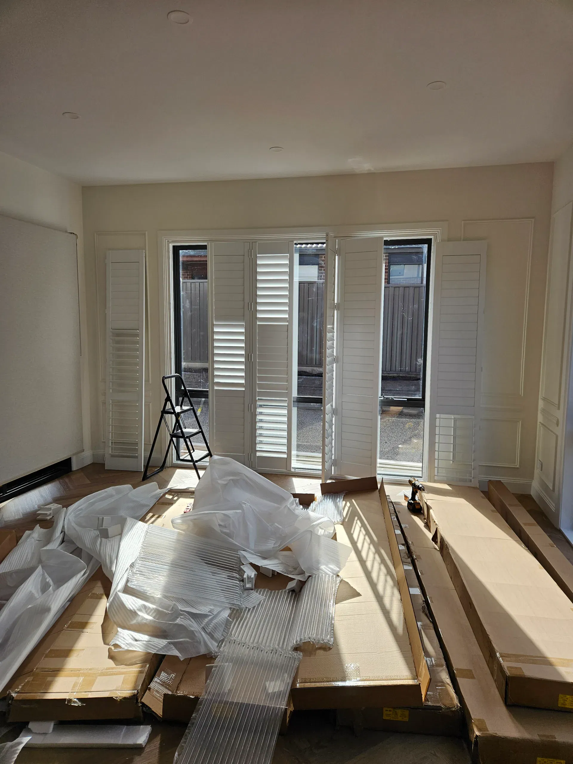 Custom plantation shutters fitted throughout the home